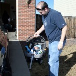 Eli and Dad Exit the Car