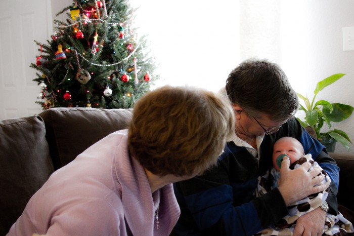 Eli with Grandma and Grandpa