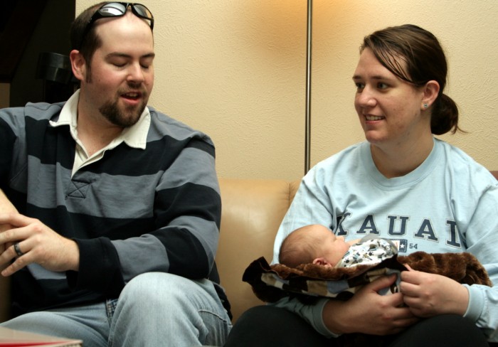 Eli with Mom and Dad