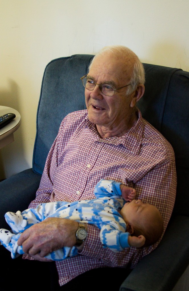 Eli and Great Grandpa Collette