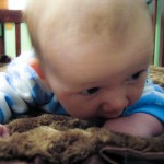 Eli on his tummy!