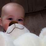 Eli Playing Behind The Bear