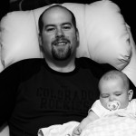 Eli and Dad "Watching" the Rockies