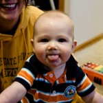 Eli Sticks Out His Tongue