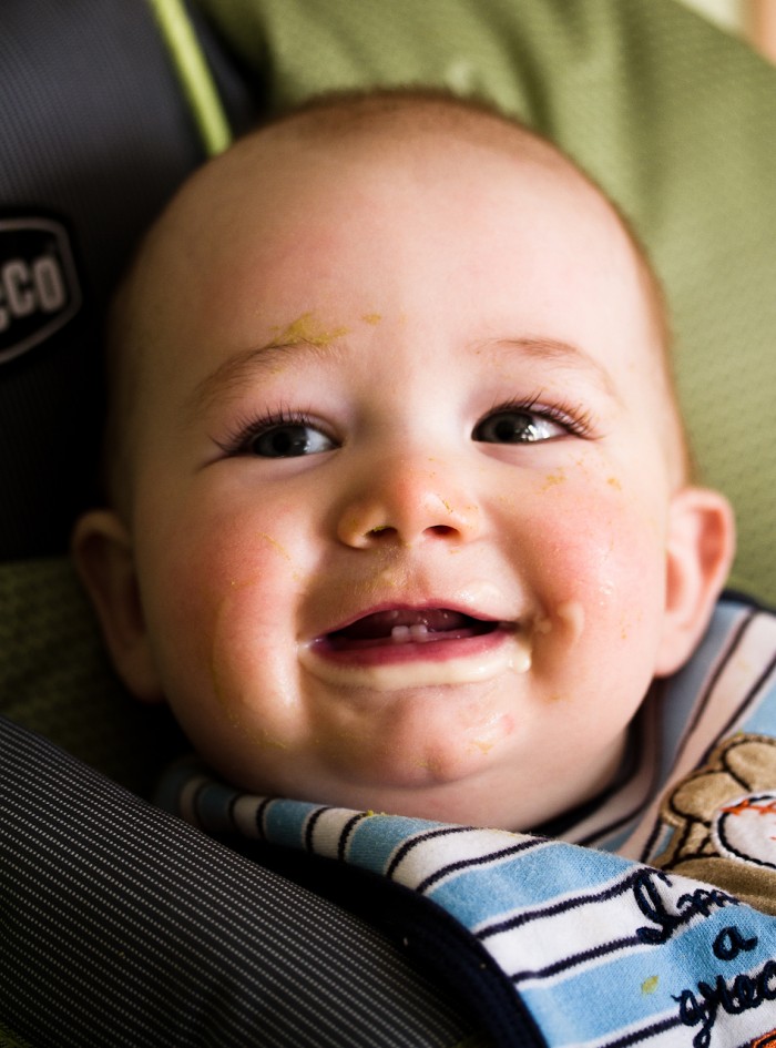 Eli Smiling Big with a Dirty Face