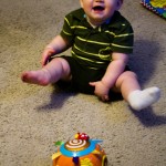 Eli Having a Blast on the Floor