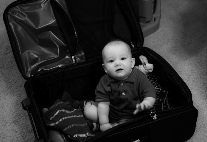 Eli in Dad's Suitcase