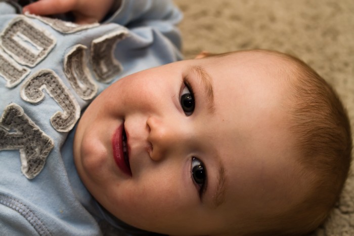 Up close and from the side.