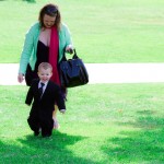 Eli has fun running away from Mom