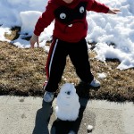 Eli with his Snowman